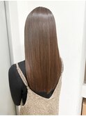 透明感モカブラウン×髪質改善ストレート