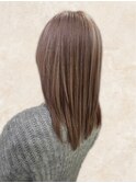 20代30代40代大人可愛い透明感立体感カラー×エアストレート