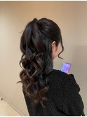 ハーフポニーテール