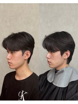 エクシア 六甲道店(EXCIA) センターパートウルフ/リーフカット/韓国メンズヘア