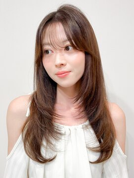 レア 表参道(L'ea) 黒髪 クラゲヘアー オリーブグレー 小顔 ココアベージュ