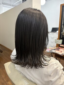 グレイスヘアーラン(grace hair Lan)の写真/小顔レイヤー×艶感ミディアム◇骨格に合わせた似合わせで360°どこから見ても美しいスタイルをご提供☆