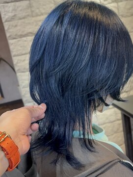 メルシー(merci) 【merci古河店】深海ブルー×レイヤーウルフ