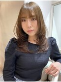 北野イメチェン/ピンクベージュ/アンブレラカラー/前髪/名古屋駅
