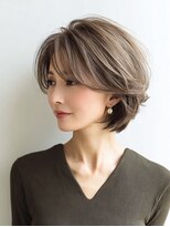 Heart's美人設計と白髪ぼかし専門店 青山表参道店 脱白髪染め/ショートヘア【ハーツ】&nbsp;白髪ぼかし脱白髪染め似合わせショートボブ40代50代60代
