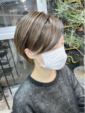 ルーファス 恵比寿 渋谷(Ruufus) ハイライトローライト40代ショート【Ruufus恵比寿渋谷】