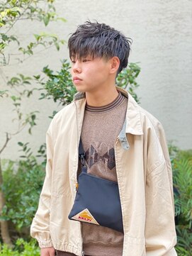 ビフィーノ モーダ 苦楽園店(bifino moda) ツイストスパイラルパーマツーブロックメンズマッシュメンズヘア