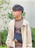 ツイストスパイラルパーマツーブロックメンズマッシュメンズヘア