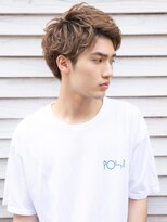 ハニーシブヤ(HONEY shibuya)&nbsp;ラフカールアップバング刈り上げツーブロックマッシュパーマ