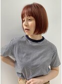 【mee.】前髪カタログ/マチルダボブ/ピンクベージュ
