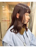 ツヤ髪カラーのレッドブラウンカラー♪