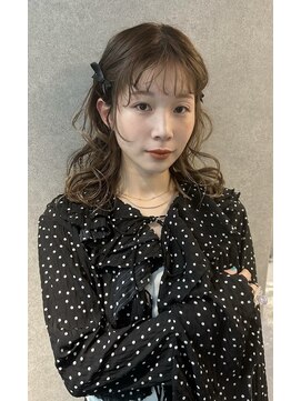 リラス 博多(rilas) 透明感カラー ベージュカラー　切りっぱなし