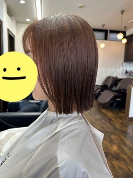 美容室 夢先案内 抜け感抜群切りっぱなしボブ