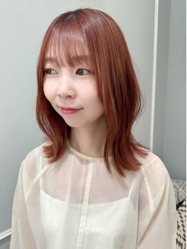ネオリーブギンザ 銀座店(Neolive GINZA) (銀座) レイヤーボブ　オレンジブラウン