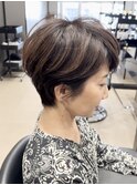 40代50代60代白髪マッシュショートボブ大人美人くびれ髪質改善