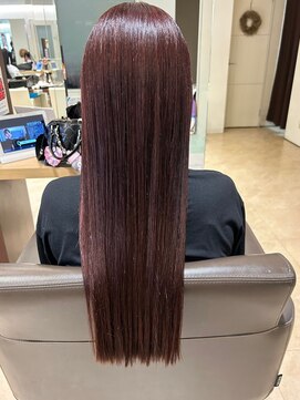 エヌアンドエーコンティ(N&A CONTi) 大人の髪質改善ケアロングストレート×赤系ケアカラー