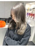 透明感カラー★20代30代ダブルカラーブリーチグレージュアッシュ