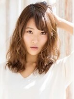 アトリエナガノ(atelier nagano) ニュアンスカラー/センターパート/ツヤ髪スタイル/ブルージュ