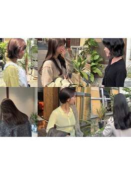 骨格・髪質・クセを見極め、再現性の高いカットを提案。伸びても形が崩れにくく、日常の扱いやすさも◎