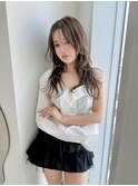 ハイレイヤー×ゆるウェーブで大人カワイイhair