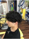波巻きパーマ