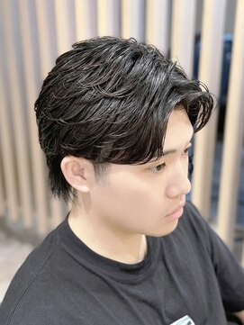 ハレ ヘアサロン(Hale hair salon) Haleブルーブラックフェザーパーマサーフカールニュアンスパーマ
