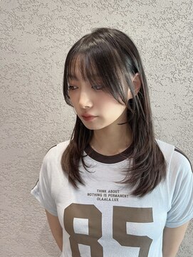 ロンド アンブル 四条烏丸(Lond ambre) ミディアムレイヤー/ココアブラウン/髪質改善/シースルー