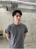 メンズカットメンズセンターパートニュアンスパーマ渋谷学割