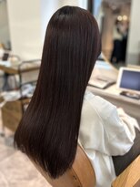 カノエ 福岡香椎店(canoe)&nbsp;美髪 ロング 縮毛矯正 ショコラブラウンカラー レイヤーカット