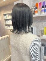 キャアリー(Caary) 福山市Caary軽め肩ラインボブ外ハネ寒色ブルージュグレージュ