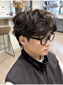 STYLE MENメンズカットダウンバングマッシュ40%シャドウパーマ
