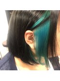 イヤリングカラー　全体暗めアッシュ
