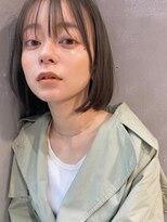 【PARK】カーキベージュ×ナチュラルフェザーボブ