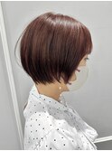 丸みショート×髪質改善カラー