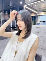 ファンナギンザ(FaNNa ginza)&nbsp;フェイスレイヤー/ブ小顔カット/グレージュ/シースルーバング