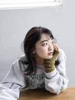 パークレーン アイス イヴェン(park lane ICI yeven)&nbsp;レイヤーカット暗めカラー冬カラー前髪オリーブグレージュカラー