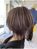 パープルハイライトのマッシュウルフ