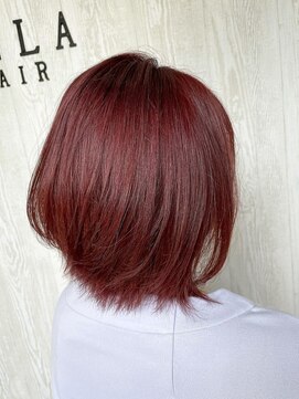 テーラヘアー 成田店(TELA HAIR) ラズベリーピンク×ワンレングスショートボブ♪