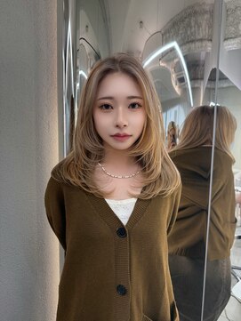 ガガ 心斎橋(GAGA) 韓国/ハイトーンカラー/ワンホンヘア/レイヤーカット/髪質改善