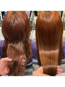 ジーナ 渋谷本店(Zina) ★ 驚きの変身！癖毛から叶えるナチュラルストレート【Kengo】