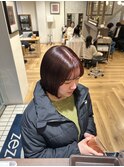 ブリーチなしワインレッド