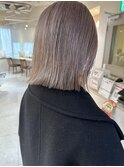 ボブ　ミルクティーベージュ　ダブルカラー　横浜　