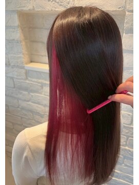 エヌアンドエー 春日部東口店(hair shop N&A) ストリートにもガーリーにも◎ビビットピンクインナー/ブリーチ