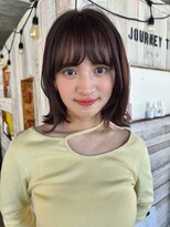 ノラジャーニー(NORA Journey) 【阿形】顔周りレイヤーストレートパーマ外ハネロブ