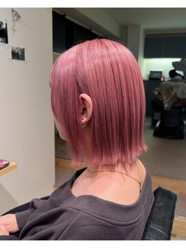 ノイ(noi) #noi_style 切りっぱなしボブ×ピンクベージュ