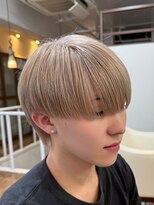 スタジオフォーエイチ(STUDIO 4H)&nbsp;刈り上げショート/マッシュウルフ/ホワイトブロンド/メンズ