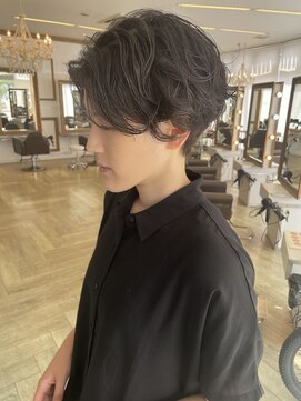 コワファースト 大分(COIFF1RST) 大人可愛いショートボブ白髪ぼかし20代30代40代/大分