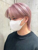 サンクマーケット 渋谷(cinq MARKET)&nbsp;渋谷メンズブリーチカラーミルクティーベージュセンターパート