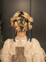 コーパル(copal) ツインお団子・ツインアレンジ・ヘアアレンジ・リボン・結婚式