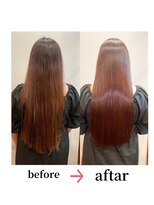 カーサインフィニテイ Hair Design caRsa INFINITY カラーエステ+カット+髪質改善トリートメント レイヤー